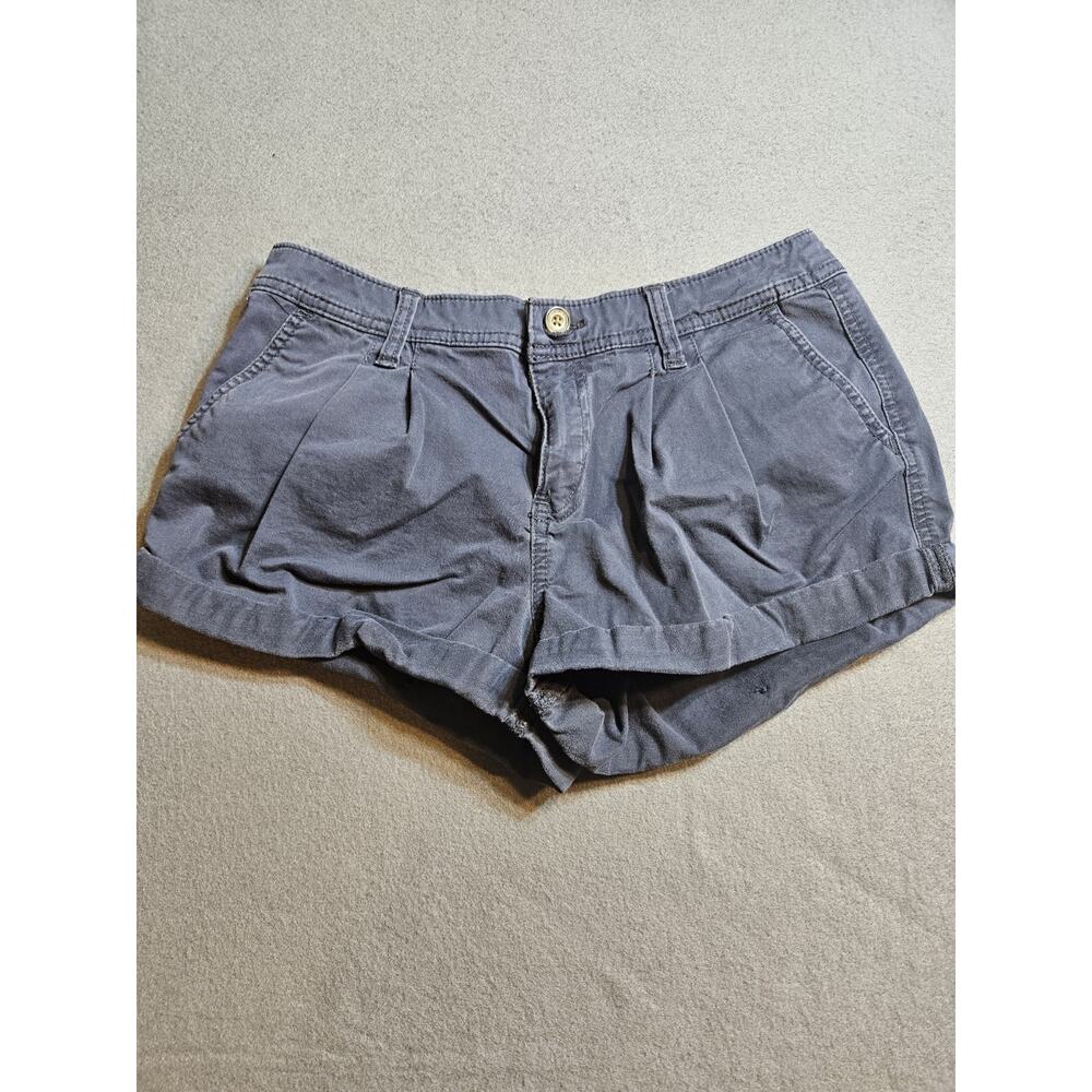 Abercrombie & Fitch Shorts Women's Size 0 Blue A&F High Rise Chino Cuffed Shorts